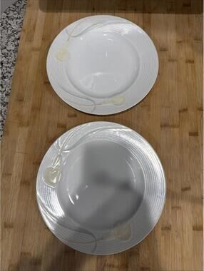 6 MIKASA Fine China Salad Plates In The Serenade Yellow Pattern, Helena Uglow *
